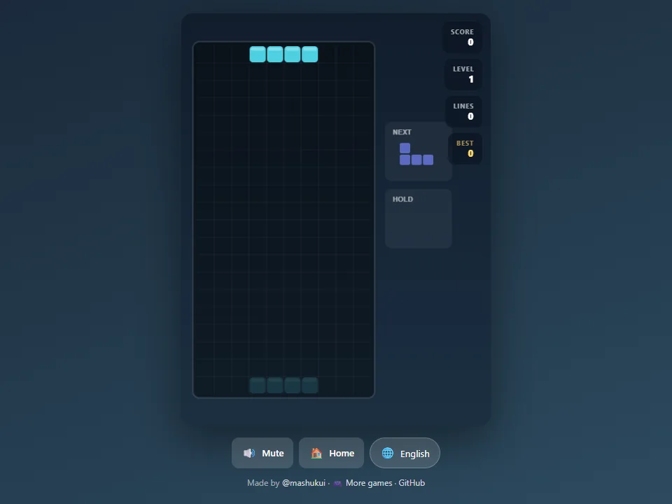 Block Drop browser game screen