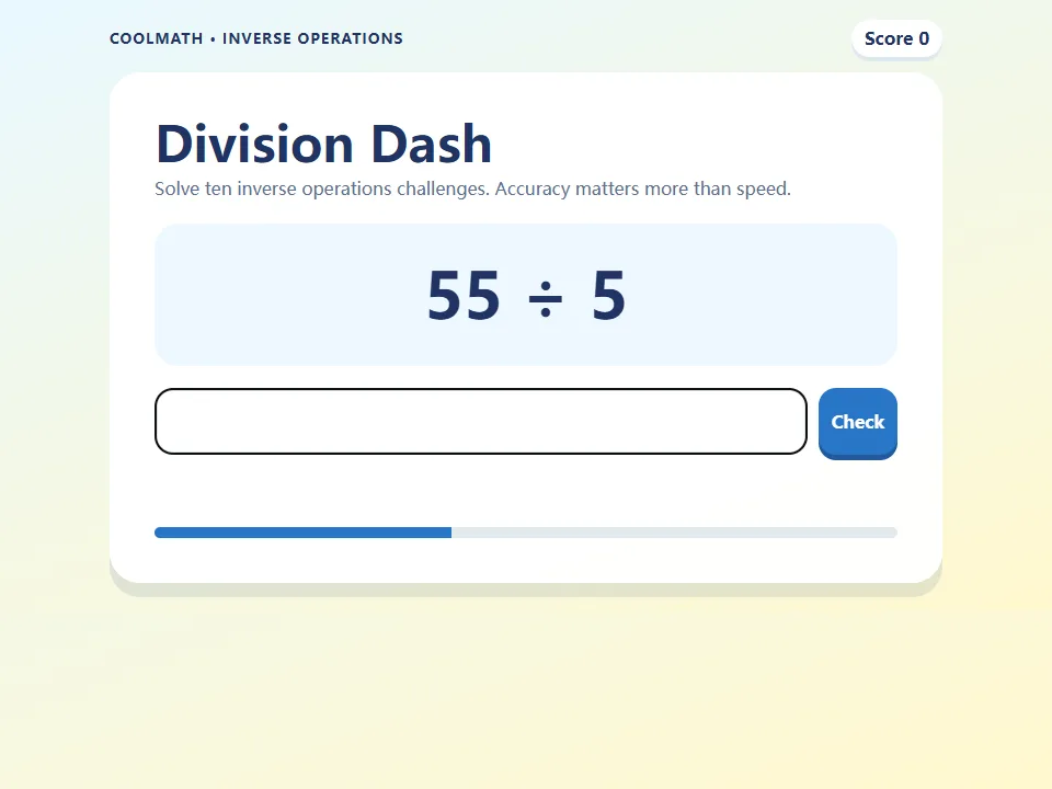 Division Dash game