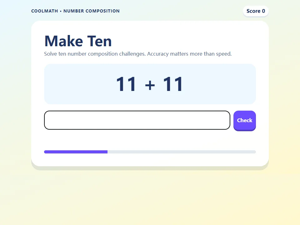 Make Ten game