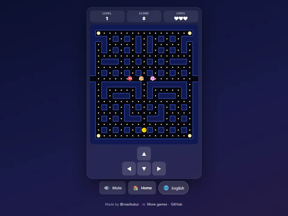 Maze Muncher browser game screen