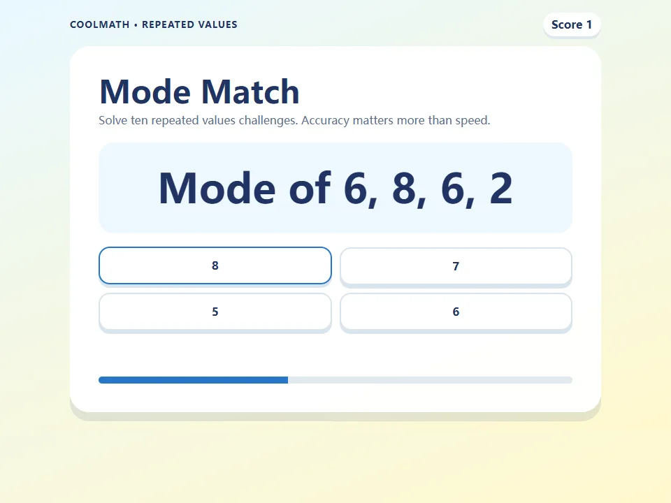 Mode Match game