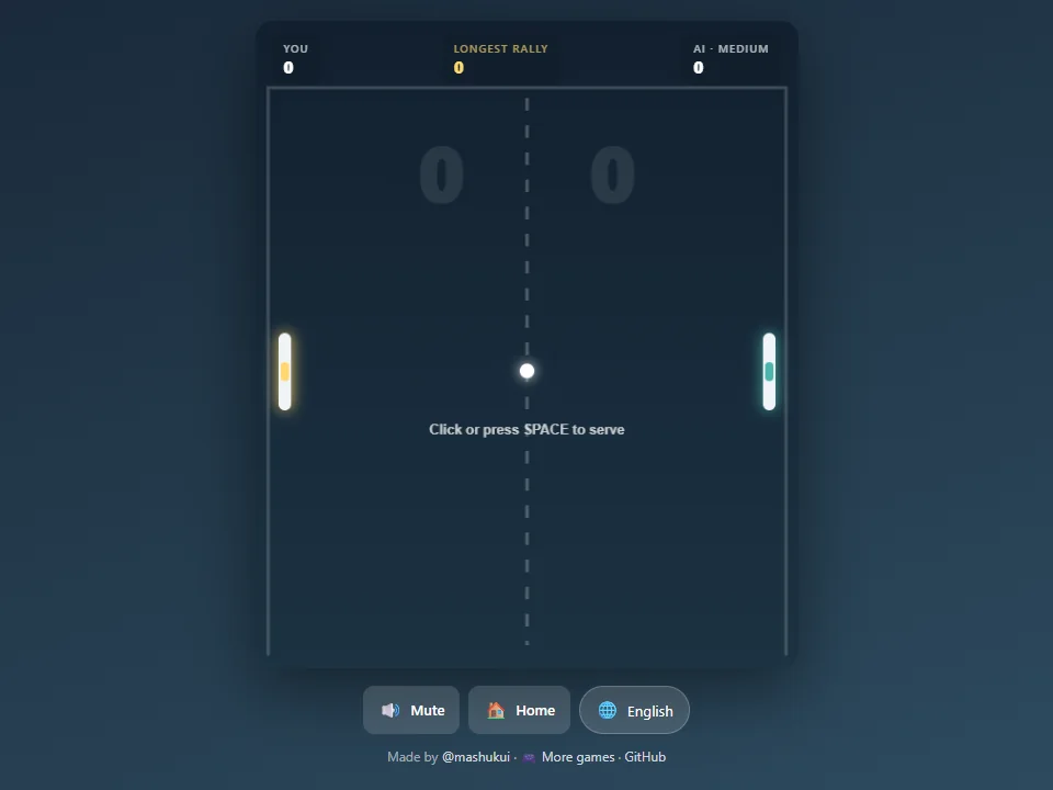 Paddle Duel browser game screen