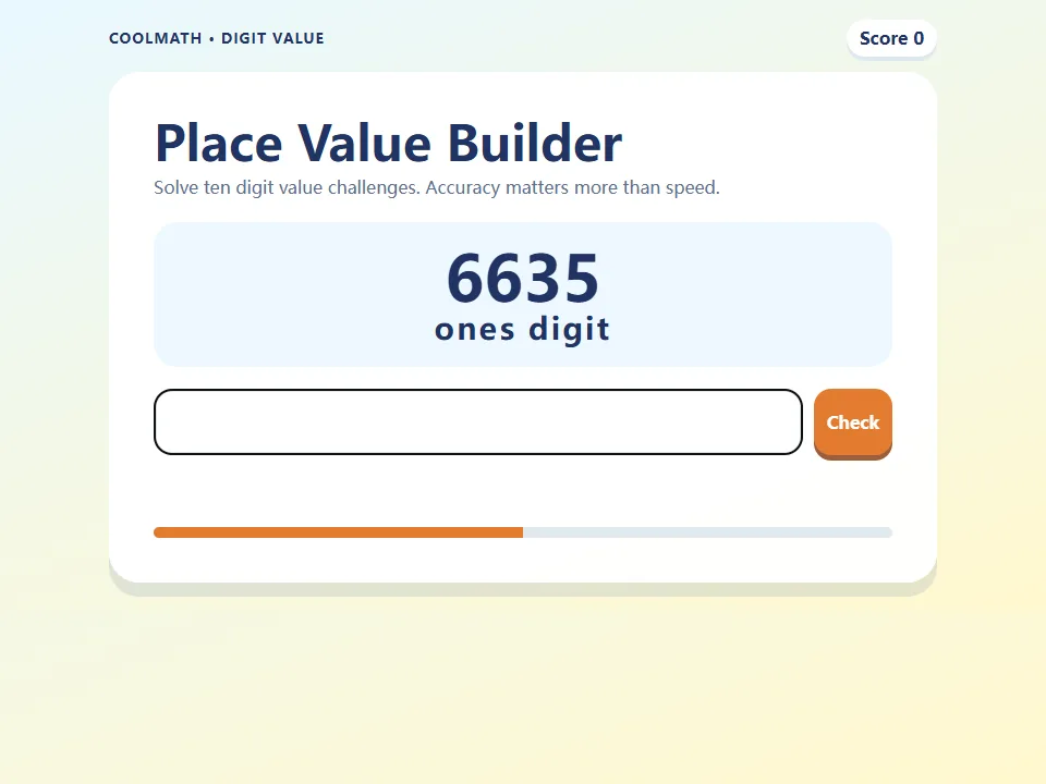 Place Value Builder game