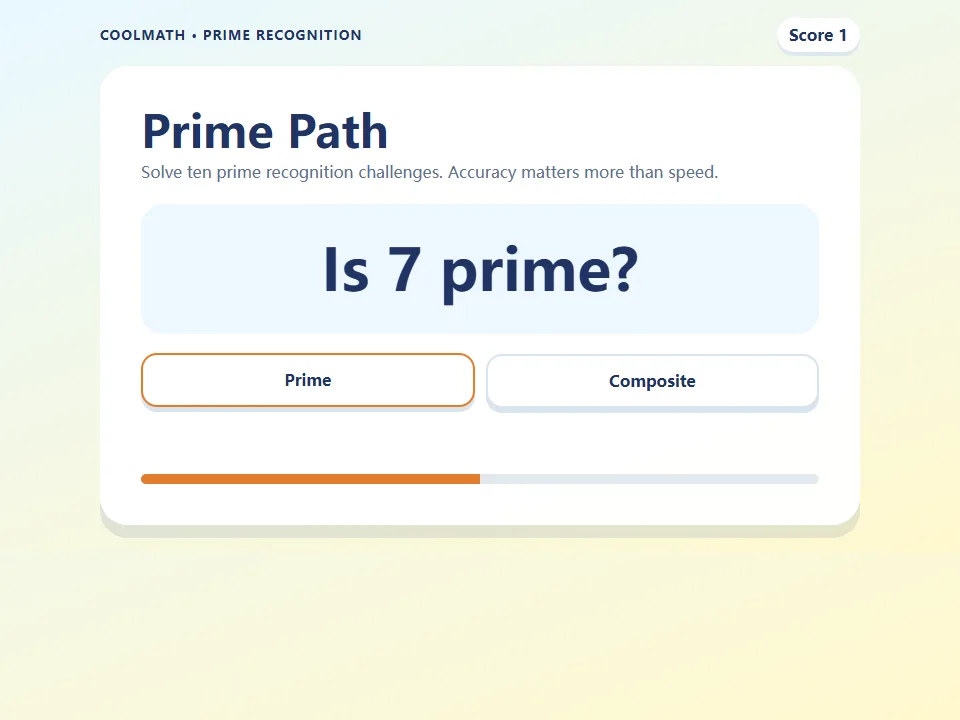 Prime Path game