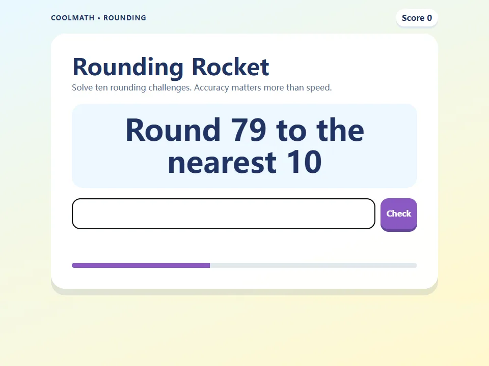Rounding Rocket game