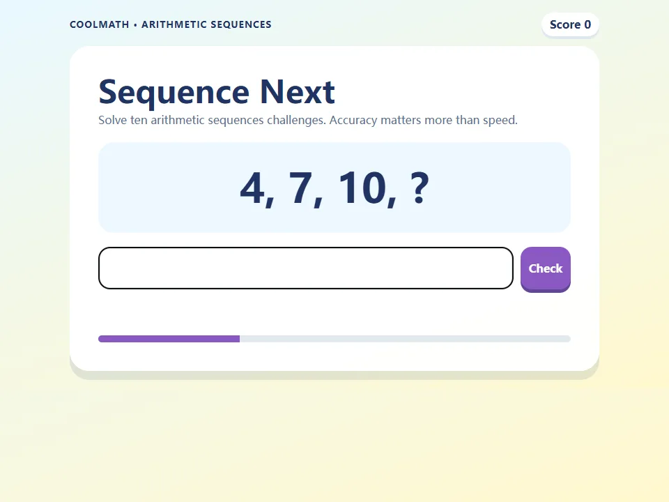 Sequence Next game