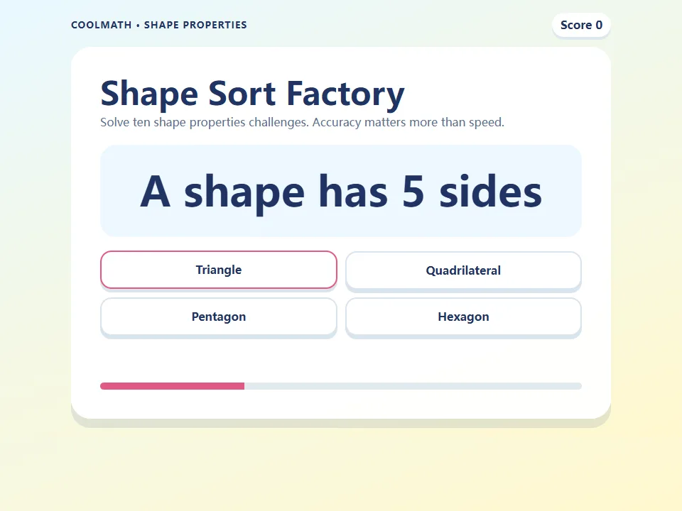 Shape Sort Factory game