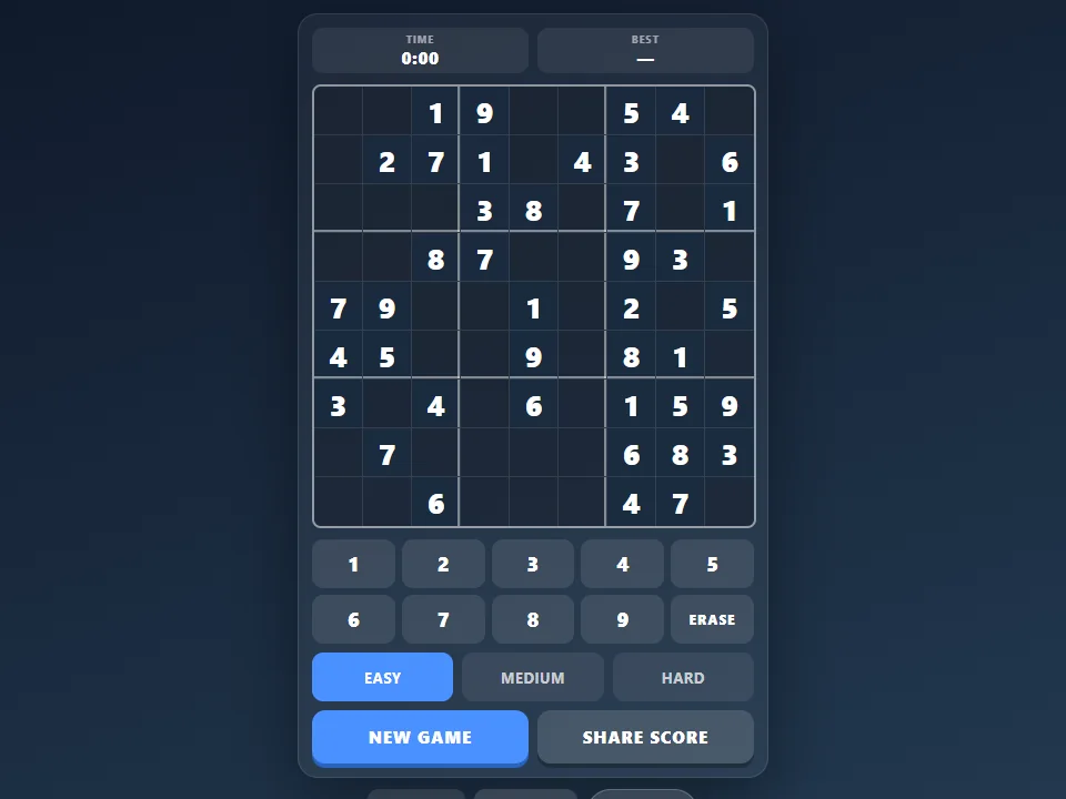 Sudoku game